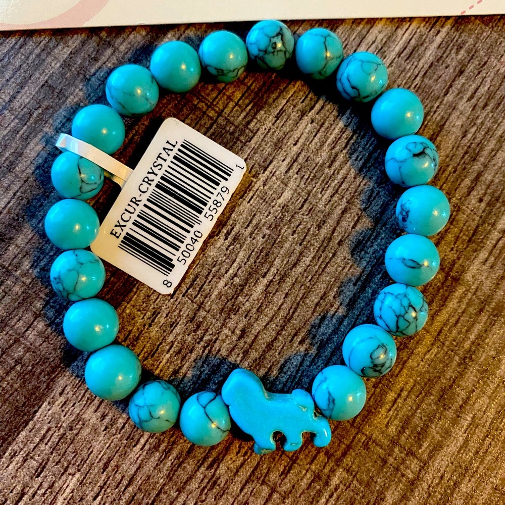 Turquoise beaded lion tracking Bracelet!